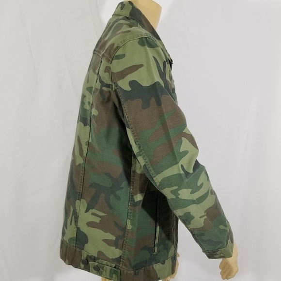 New Men's Levi's Denim Camouflage Jacket size L - Picture 4 of 8